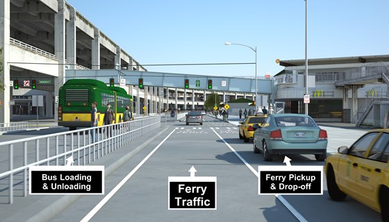 Alaskan Way Viaduct Construction Detour - Coleman Ferry Dock Access